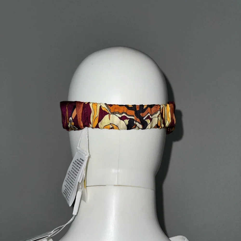 CAMILLA “Desert Delirium” maroon silk Egyptian theme boho twist headband